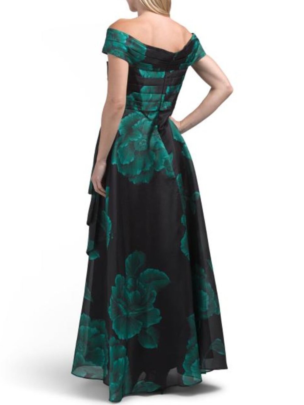 TAHARI ASL Off Shoulder Midi Cocktail Dress - Picture 2 of 2